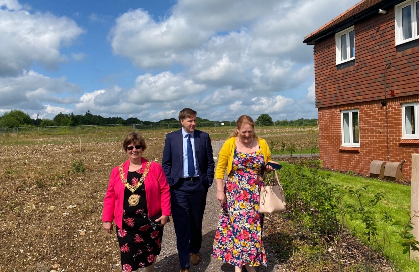 Steve Brine pictured with the Mayor and Cllr Jane Rutter