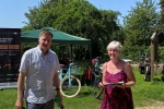 Pictured; Steve Brine MP with Colden Common and Twyford City Councillor, Sue Cook.