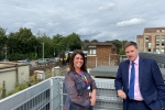 SWR MD, Claire Mann, and Steve Brine overlooking the soon to be cycle cafe