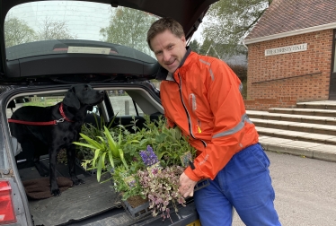 Steve Brine with lab Monty