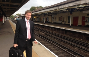 Steve Brine pictured at Winchester Railway Station